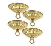 Abaodam Soportes de Montaje de Latón Macizo 4 Piezas, Gancho Cerrado para Lámparas Colgantes, Placa Dosel Techo para Candelabro de Araña y Luminaria, Accesorios para Iluminación Interior