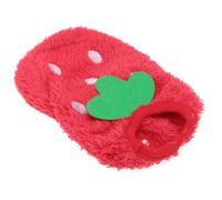 Abaodam Sudadera Capucha para Perros Pequeños Talla 2s, Ropa para Conejillos de Indias Diseño de Fresa Roja, Chaleco Cálido y Transpirable para Mascotas en Invierno
