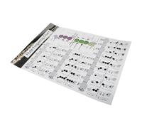 Abaodam Tabla de Acordes para Flauta en Papel Recubierto, Guía de Aprendizaje y Práctica para Principiantes, Herramienta Didáctica para Entrenamiento Musical