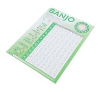 Abaodam Tabla de de Banjo para Principiantes Póster Portátil en Papel Plastificado Verde Adecuado para Aprender y Practicar Banjo Fácilmente