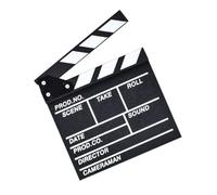 Abaodam Tablero de Claqueta de Madera Negra para Cine Función de Marcación de Escenas y Fácil Lectura Adecuado para Decoración de Habitaciones y Producción de Videos Cortos