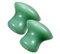 Abaodam Tablero de Gua Sha en Forma de Champiñón 2 Piezas Piedra de Masaje Facial de Jade Verde Herramienta de Masaje para Belleza Facial Uso en Cuidado Piel para Rostro