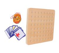 Abaodam Tablero de Uñas de Madera Grande Clavos Juguete Educativo Montessori Creativo para Aprendizaje Matemático Coordinación Mano-Ojo y Flexibilidad Muñeca