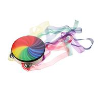 Abaodam Tambor De Mano Percusión Con Cintas Coloridas Instrumento Tradicional Para Niño Niña y Adultos Pandereta Para Actuaciones y Musicales Para Baile y Eventos Familiares