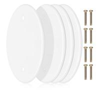 Abaodam Tapa Redonda de Plástico white para Techo, Juego de 4 Cubiertas Planas para Cerrar Orificios en Techos de Viviendas y Zonas de Trabajo