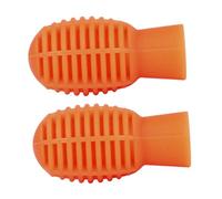 Abaodam Tapas de Silicona para Baquetas de Batería Naranjas, Flexibles y Portátiles, 2 Piezas para Protección y Reducción de Ruido en Batería