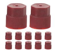 Abaodam Tapas de Válvulas para Aire Acondicionado Coche 20 Unidades, Plástico Resistente Rojo Oscuro, Kit Reparación Sistema Aire Acondicionado Compatible para Protección Puerto