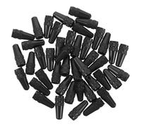 Abaodam Tapones de Válvula para Neumáticos Franceses de Bicicleta 50 Piezas Aleación de Aluminio Color Negro Compatibles Válvulas Presta Protección contra Polvo y Humedad