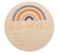 Abaodam Tarjetas De Madera Meses Letrero Nombre Habitación Niño Accesorio para Fotos Detalle Bienvenida