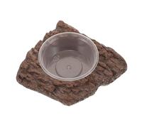 Abaodam Tazón De Comida para Reptiles Bebedero para Tortugas Comedero De Resina para Reptiles para Terrarios y Hábitats De Tortugas Diseño Natural Que Imita Rocas