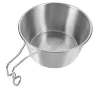 Abaodam Tazón Inoxidable con Asa para Camping y Picnic Cuenco Multifuncional Portátil para Cocción Ensaladas de Limpiar