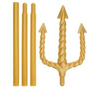 Abaodam Tenedor de Cosplay Dorado Desmontable, Accesorio de Disfraz de Tridente para Fiesta Halloween, Ligero y Portátil, Adecuado para Cosplay y Espectáculos, Horquilla del Demonio