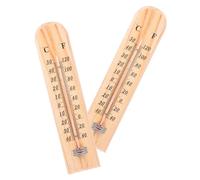 Abaodam Termómetro de Pared de Madera 2 Piezas Sensor Preciso para Interior y Exterior, Tamaño Pequeño, Adecuado para Jardín, Invernadero, Almacén y Uso Doméstico