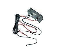 Abaodam Termómetro Digital para Coche con Reloj y Pantalla LED Medición Dual para Interior y Exterior Módulo Electrónico Multifunción Verde para Acuarios y Aire Acondicionado