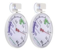 Abaodam Termómetro Frigorífico y Congelador con Lectura Precisa, Diseño Compacto en Plástico Reutilizable, Ideal para Medicamentos y Uso Doméstico, Pack de 2