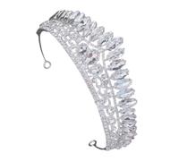 Abaodam Tiara Cristales Aleación Mujer Diseño Único Boda para Antideslizante Zinc Corona Elegante y Fiestas y Cumpleaños