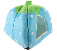 Abaodam Tienda de Campaña para Hámster S Tamaño 26x26 Cm, Casa Adorable y Cómoda para Jaula, Refugio Decorativo de Tela Azul Lago, Escondite Seguro para Mascotas Pequeñas