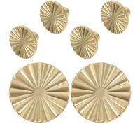 Abaodam Tiradores de Aleación de Zinc para Muebles de Cocina y Armarios 6 Piezas Redondos Dorados Instalación Fácil y Diseño Elegante para Uso Hogar