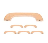 Abaodam Tiradores de Madera Pomos de Cajón de Haya en para Armarios 6 Piezas Color Caqui, para Renovación de Muebles y Cómodas