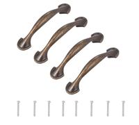 Abaodam Tiradores Negros con 4 Piezas y Tornillos de Aleación de Zinc Estilo Americano de 2,7cm, Fáciles de Instalar para Puertas de Armario y Cajones para Cocina Ambientes