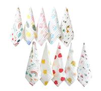 Abaodam Toalla De Bebe 30x30 Cm Algodón Toalla Facial Baberos Para Niños Fácil De Secar