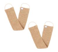 Abaodam Toalla Exfoliante Espalda de Yute y Ramio Reutilizable, 2 Piezas para Ducha y Baño Diario, Adecuado para Limpiar y Exfoliar el Cuerpo