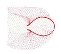Abaodam Tocado de Velo de Red Rojo Gemas de Imitación, Diadema Vintage Años 20, Tocado de Malla para Boda, Fiesta y Eventos Temáticos, Accesorio Ligero para Mujer