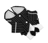 Abaodam Traje de Esmoquin para Perro Disfraz Elegante con Corbata de Bandana para Bodas y Celebraciones de Fin de Año