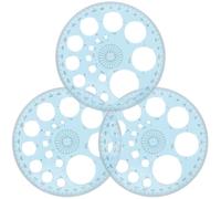 Abaodam Transportador Circular 360 Grados Multifuncional 3 Piezas Regla de Medición Geométrica para Estudiantes Dibujo Técnico Escolar