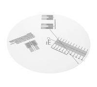 Abaodam Transportador Profesional para Calibración de Captación de Vinilo, Tapete Antideslizante para Ajuste de Aguja, Medidor de Distancia para Plato Giratorio, Herramienta Práctica