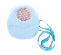 Abaodam Transportín para Hámsteres y Cobayas con Malla Ventilada, Mediano, Tejido De Algodón Azul, Bolsa De Viaje Portátil para Mascotas Pequeñas y Transporte Cómodo En Exteriores