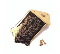 Abaodam Triangle String Mandolin Tailpiece Con Tapa y Accesorio Decorativo Para Diseño Floral Acabado Dorado b