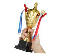Abaodam Trofeo de metal grande para celebraciones deportivas, copa de premio ganadora para eventos corporativos de fútbol, fiestas, base resistente para una exhibición segura, decoración de trofeos