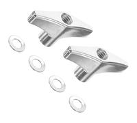 Abaodam Tuercas de Apriete Manual y Arandelas para Hardware de Batería, Juego de 4 Piezas Metálicas Compatibles Platillos Hi-hat para Batería, Accesorio de Fijación para Percusión