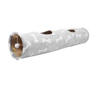 Abaodam Túnel Plegable para Gatos con Diseño de Hueso Túnel Interactivo con Bola de Peluche para Interiores Escondite y Cama Tubular para Cachorros y Animales Pequeños