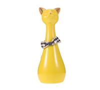 Abaodam Urna de Cerámica para Cenizas de Mascotas Pequeñas, Caja Conmemorativa para Gato en Color Amarillo, Contenedor Decorativo y Seguro para Recuerdos de Cremación, Uso Doméstico
