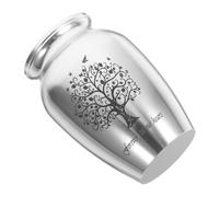 Abaodam Urna De Metal para Mascotas Pequeña Urna Crematoria Resistente Diseño Simple Recuerdo para Mascotas