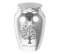 Abaodam Urna para Mascotas de Aleación de Aluminio Plata, Fácil de Limpiar y Portátil, Adecuado para Almacenamiento de Cenizas de Perros y Gatos en Memorial