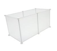 Abaodam Valla Desmontable para Mascotas y Hámsters, Accesorio de Resina, Set 6 Piezas 35x35 Cm, Color Mate, Recinto Seguro para Interiores y Pequeños Animales