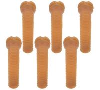 Abaodam Varilla de Goma para Depilación de Aves de Corral 6 Piezas, Material de Cuerno de Vaca Amarillo, Resistente y Conveniente para Granjas y Criaderos