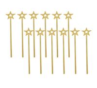 Abaodam Varitas de Estrella Purpurina Dorada para Niñas Set de 12 Varitas Mágicas de Princesa Accesorio Ligero para Cosplay Fiestas Infantiles y Juegos de Hada Angelical