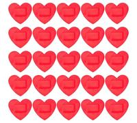 Abaodam Vendajes Adhesivos Forma de Corazón 50 Piezas, Impermeables y Transpirables, Polietileno Seguro, para Protección de Heridas en Niños y Uso Diario en Cuidado de Salud