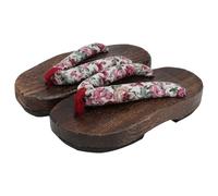 Abaodam Zuecos Creativos de Madera para Sandalias de Verano Rosas 20 CM Pantuflas Estilo Japonés para Interiores y Exteriores Calzado Ligero y Cómodo para Bebés y Estudiantes