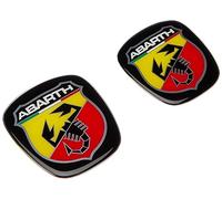 Abarth 21558B-21548D Adhesivo 3D Oficial Escudo para Fiat Punto EVO, Logo Frontal y Trasero, 60 x 65 mm, 71 x 65 mm