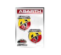 Abarth 4R Quattroerre.it 21501 Pegatina Oficial, 2 Escudo Medio, Tabla 94 x 131 mm