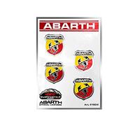 Abarth 4R Quattroerre.it 21502 Pegatina Oficial, 4 Escudo Pequeño, Tabla 94 x 131 mm