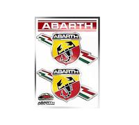 Abarth 4R Quattroerre.it 21503 Pegatina Oficial, 2 Escudos Folgore, Tabla 94 x 131 mm