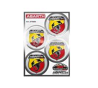 Abarth 4R Quattroerre.it 21504 Pegatina Oficial, 4 Escudos Diámetro 48 mm, Tabla 94 x 131 mm
