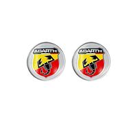 Abarth 4R Quattroerre.it 21536 Pegatina 3D Oficial, Escudo, Diámetro 21 mm, Paquete de 2 Piezas