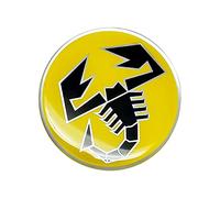 Abarth 4R Quattroerre.it 21552 Pegatina 3D Oficial, Escorpión Amarillo, Diámetro 44 mm